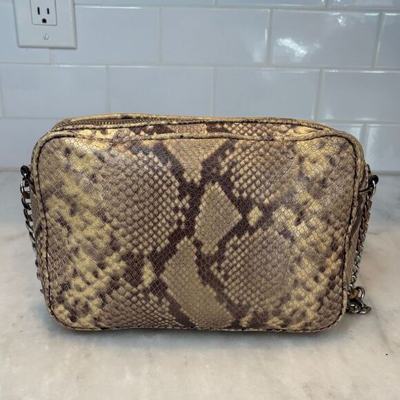 Michael Kors Bag Purse Crossbody Handbag Snake Print Leather Pocketbook - Picture 4 of 16